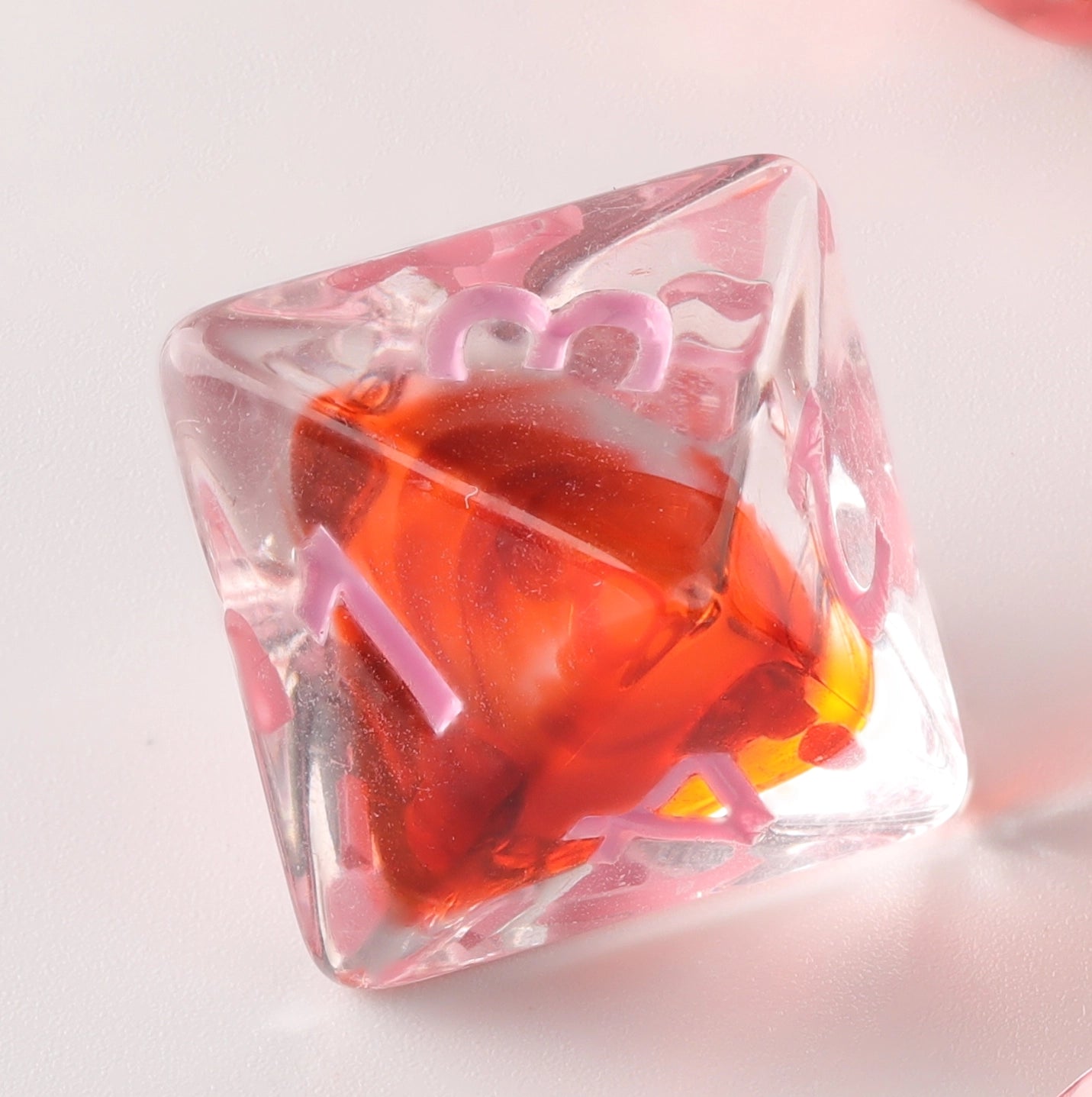 Crystal Clear Red Clot Dungeons & Dragons Dice Set(DND Dice Set)