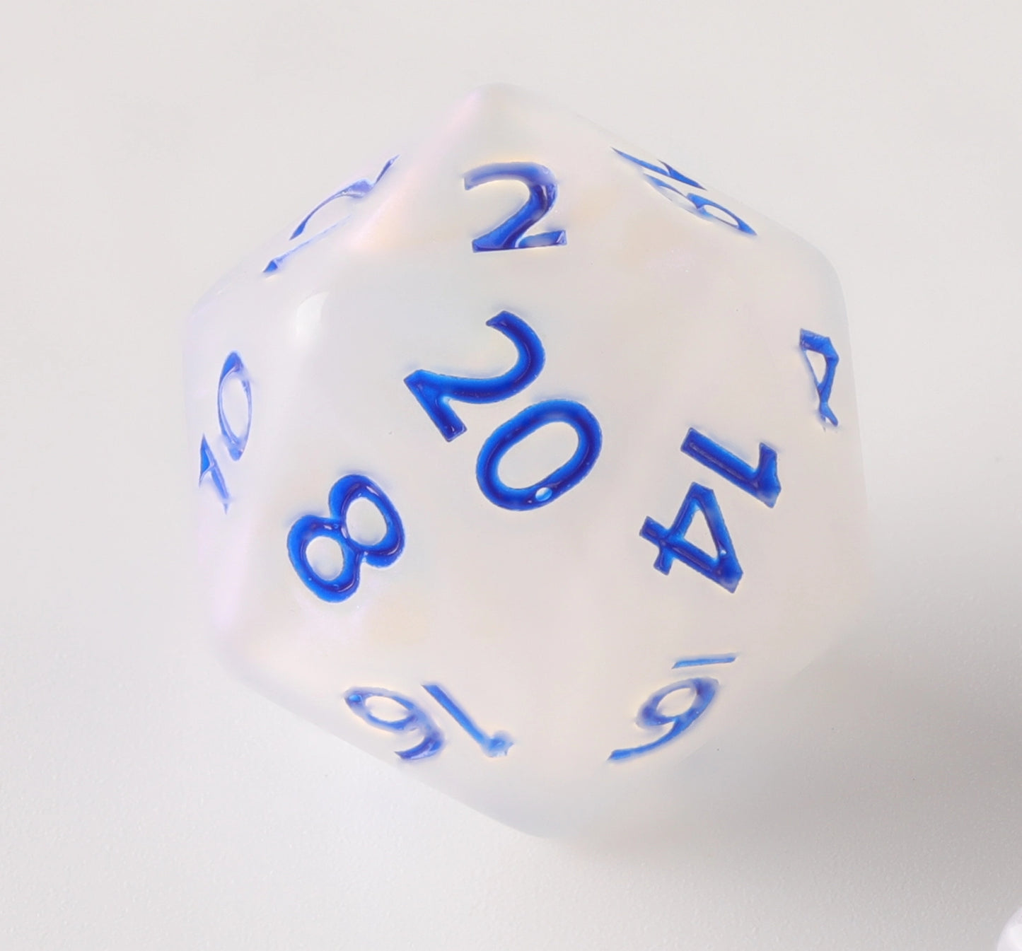 Semi-Transparent Eggshell with Blue Letter Dungeons & Dragons Dice Set(DND Dice Set)