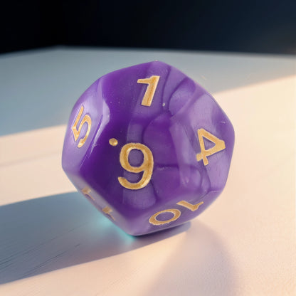 Amethyst Veil Amethyst DND Dice Set - Perfect for Dungeons & Dragons, Tabletop Games, and Educational Activities