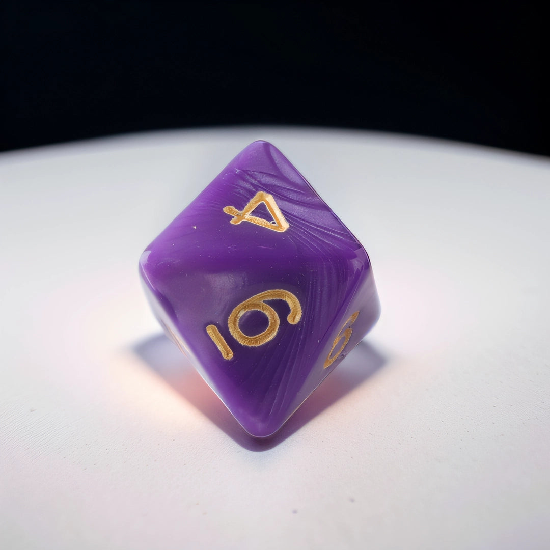 Amethyst Veil Amethyst DND Dice Set - Perfect for Dungeons & Dragons, Tabletop Games, and Educational Activities