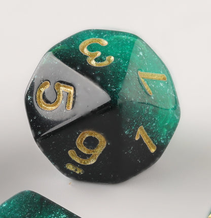 Emerald Shadows Dungeons & Dragons Dice Set(DND Dice Set)