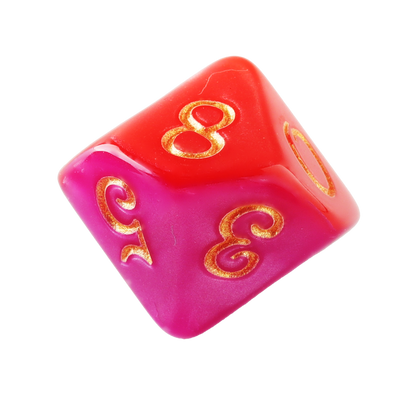 Magma Red Purple Double Combination Dungeons & Dragons Dice Set(DND Dice Set)