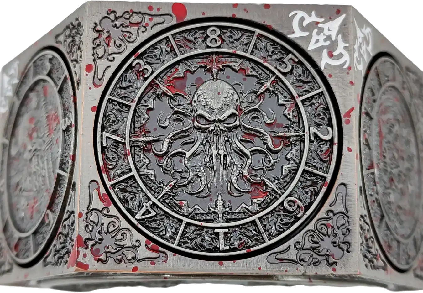 Chromatic Dragon's Fortune Dial - Multi-Function D&D Metal Dice with Rotating Dials & Number Wheel