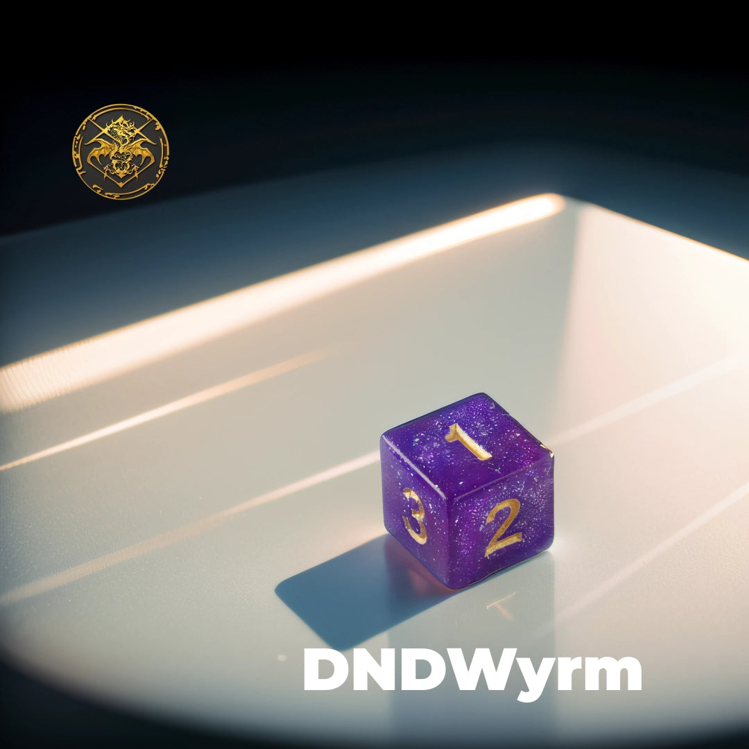 Galactic Amethyst Dungeons & Dragons Dice Set(DND Dice Set)