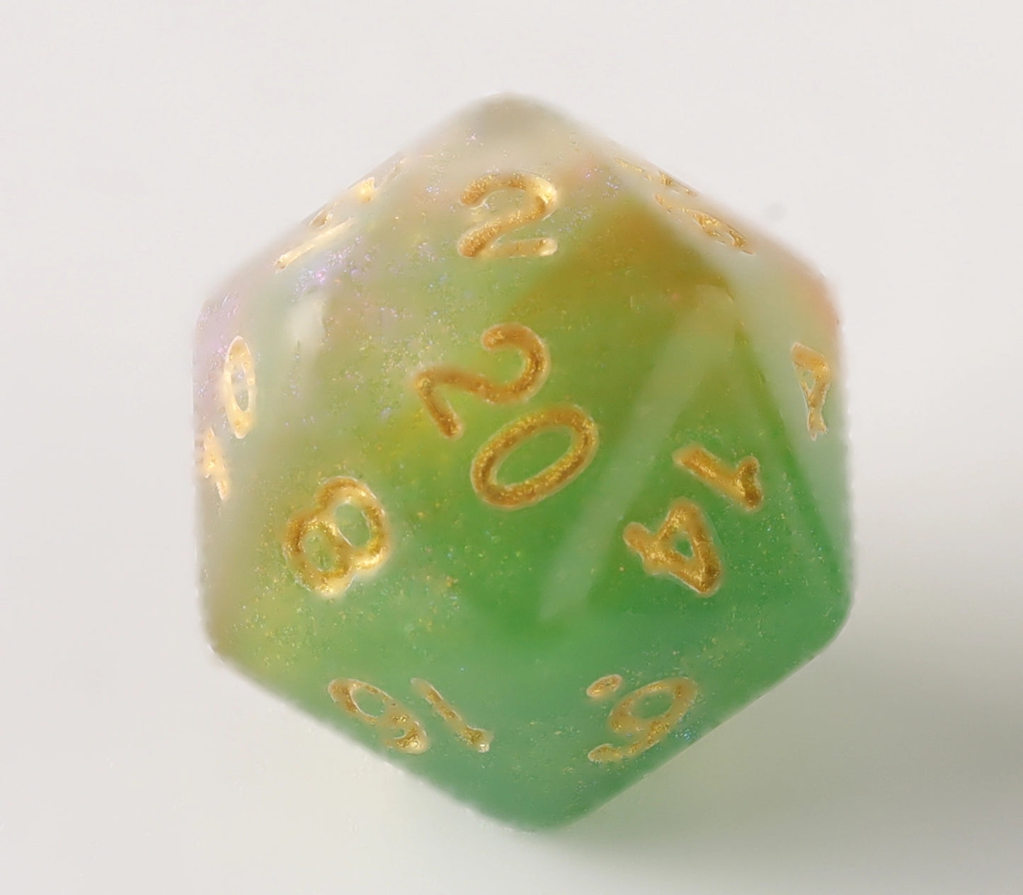 Premium Amber Emerald Essence Dungeons & Dragons Dice Set (Handcrafted Acrylic DND Dice Set)