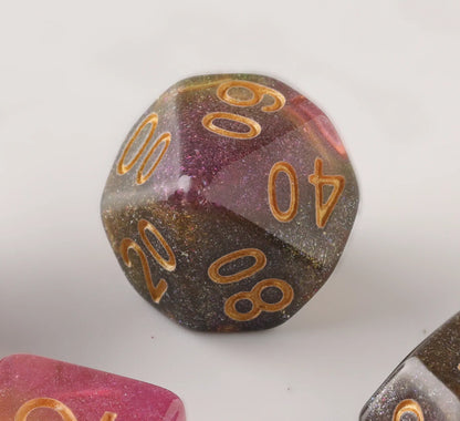 Pink transparent Dungeons & Dragons Dice Set(DND Dice Set)