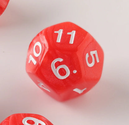 Fire Red Dungeons & Dragons Dice Set(DND Dice Set)