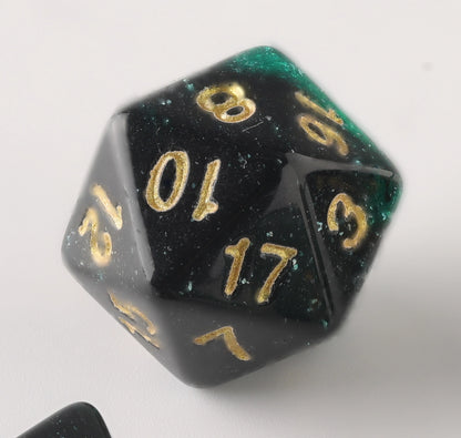 Emerald Shadows Dungeons & Dragons Dice Set(DND Dice Set)