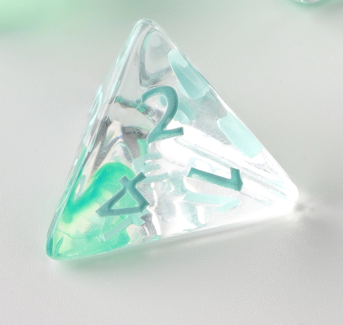 Crystal Clear Green Glow Dungeons & Dragons Dice Set(DND Dice Set)