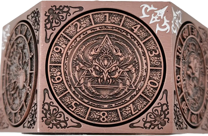 Chromatic Dragon's Fortune Dial - Multi-Function D&D Metal Dice with Rotating Dials & Number Wheel