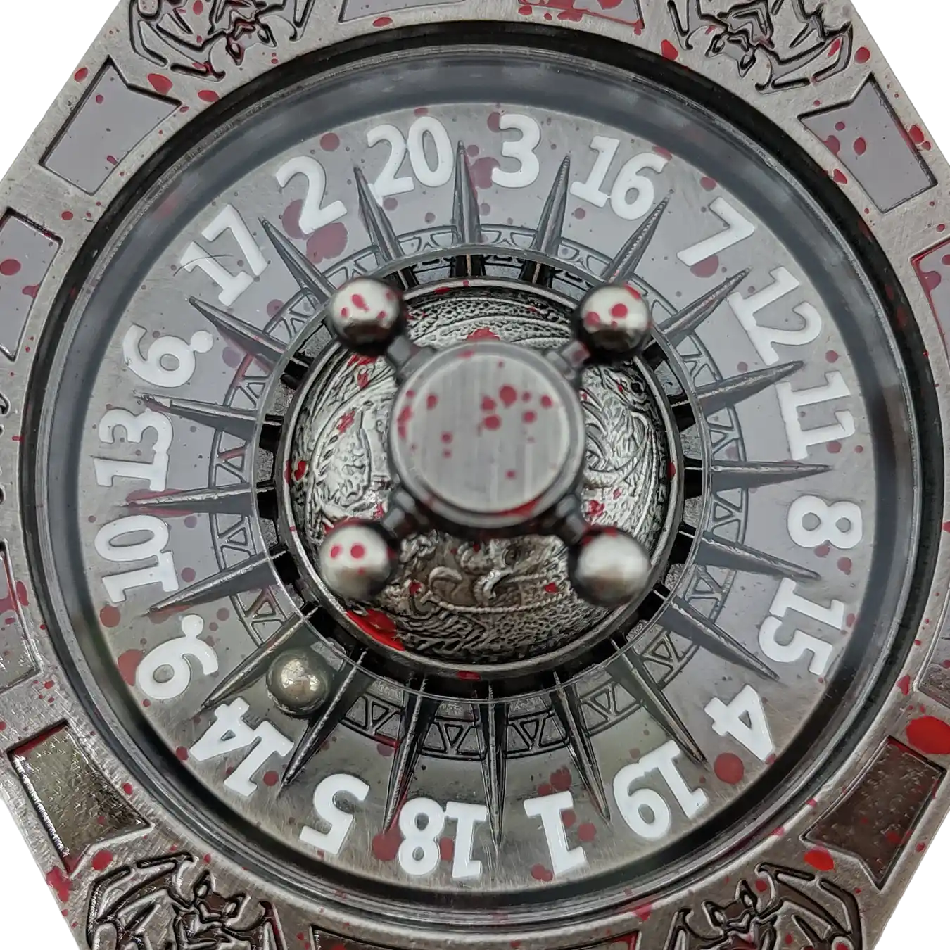 Chromatic Dragon's Fortune Dial - Multi-Function D&D Metal Dice with Rotating Dials & Number Wheel