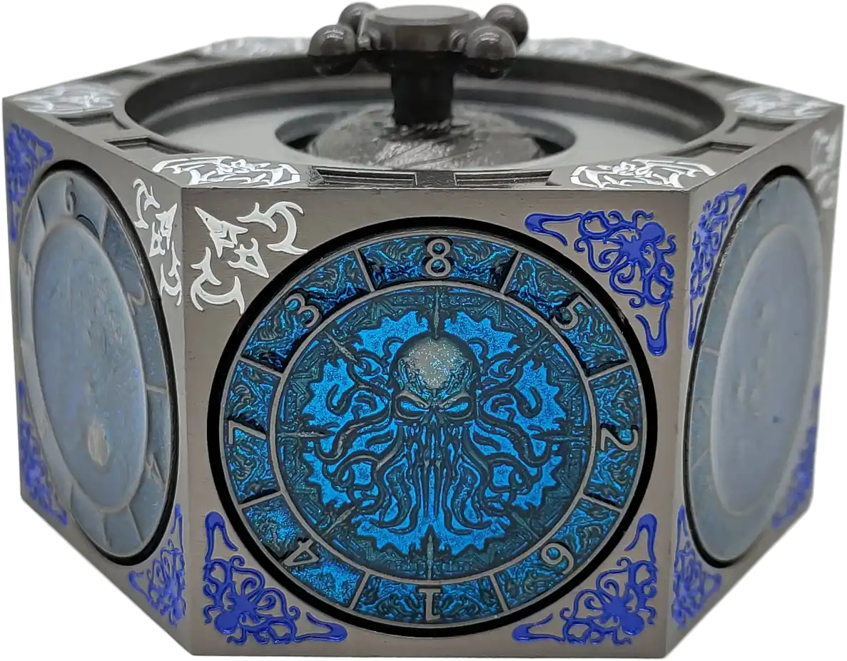 Chromatic Dragon's Fortune Dial - Multi-Function D&D Metal Dice with Rotating Dials & Number Wheel