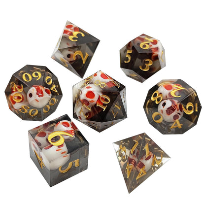 Skeletal Gaze Precision Sharp Edged Resin Dice Set