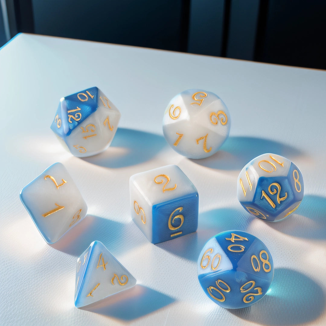 Azure Zenith Dungeons & Dragons Dice Set(DND Dice Set)