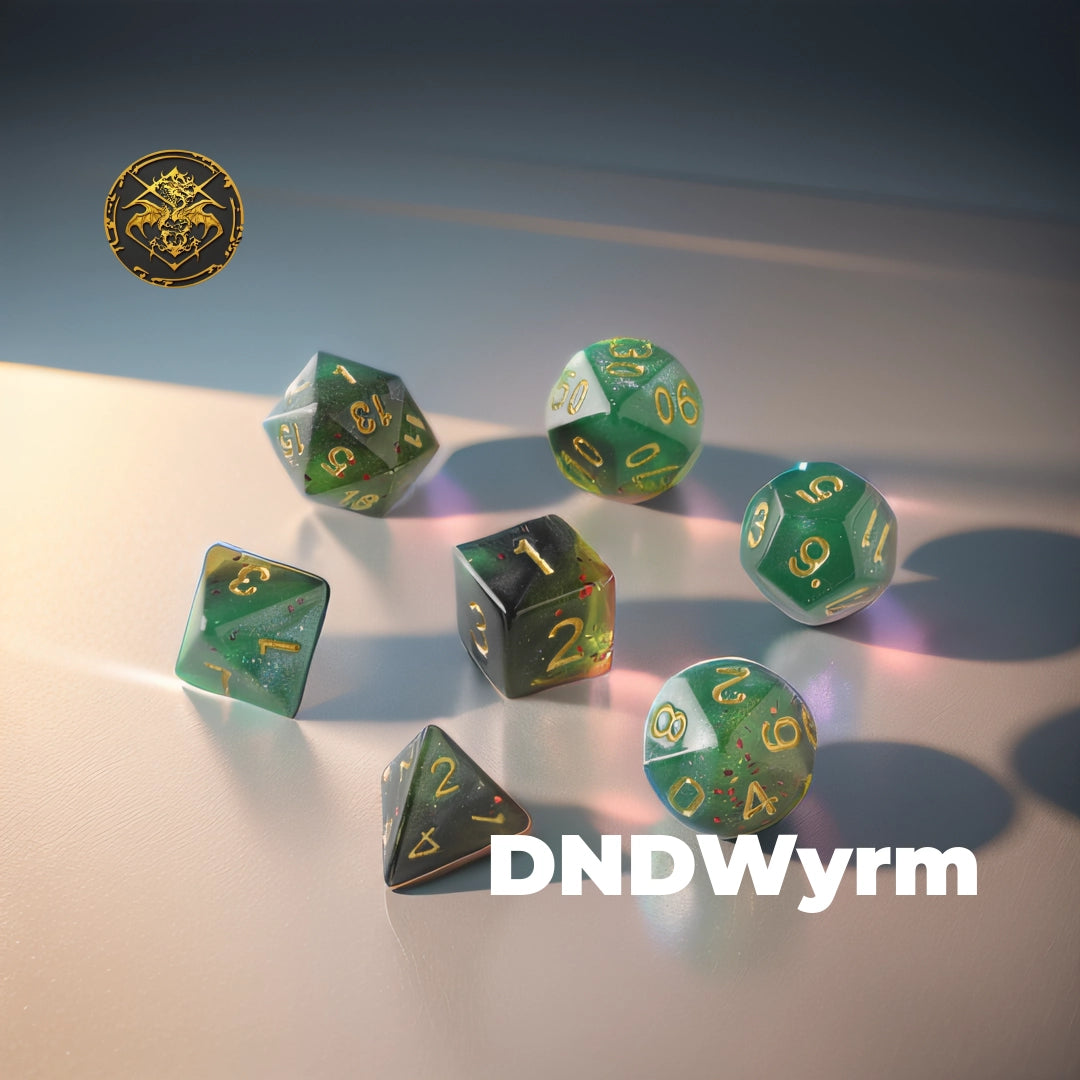 Verdant Nebula Dungeons & Dragons Dice Set(DND Dice Set)