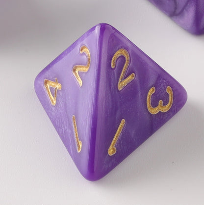 Amethyst Veil Amethyst DND Dice Set - Perfect for Dungeons & Dragons, Tabletop Games, and Educational Activities