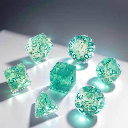 Emerald Whisper Dungeons & Dragons Dice Set(DND Dice Set)