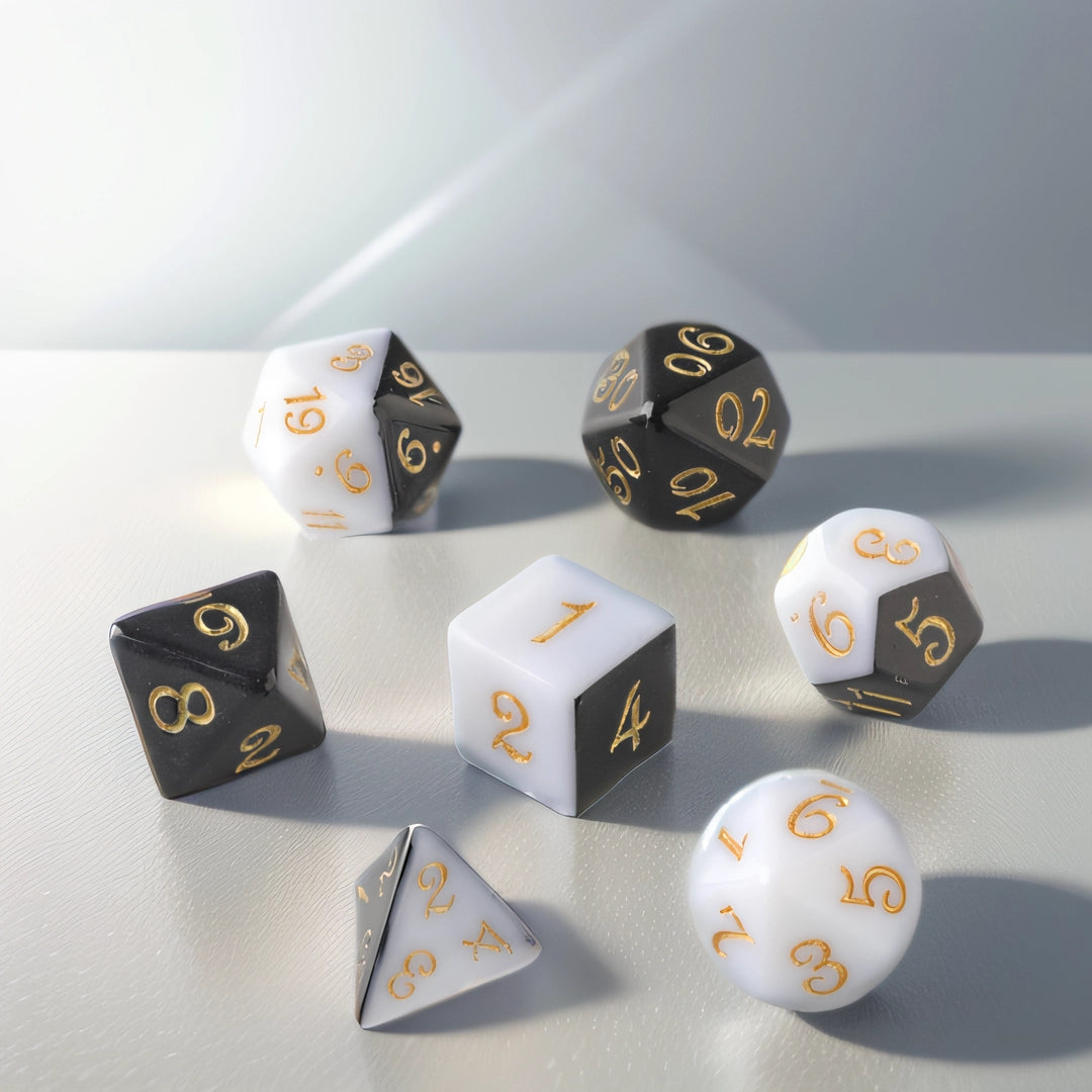 Yin Yang Harmony Dungeons & Dragons Dice Set(DND Dice Set)