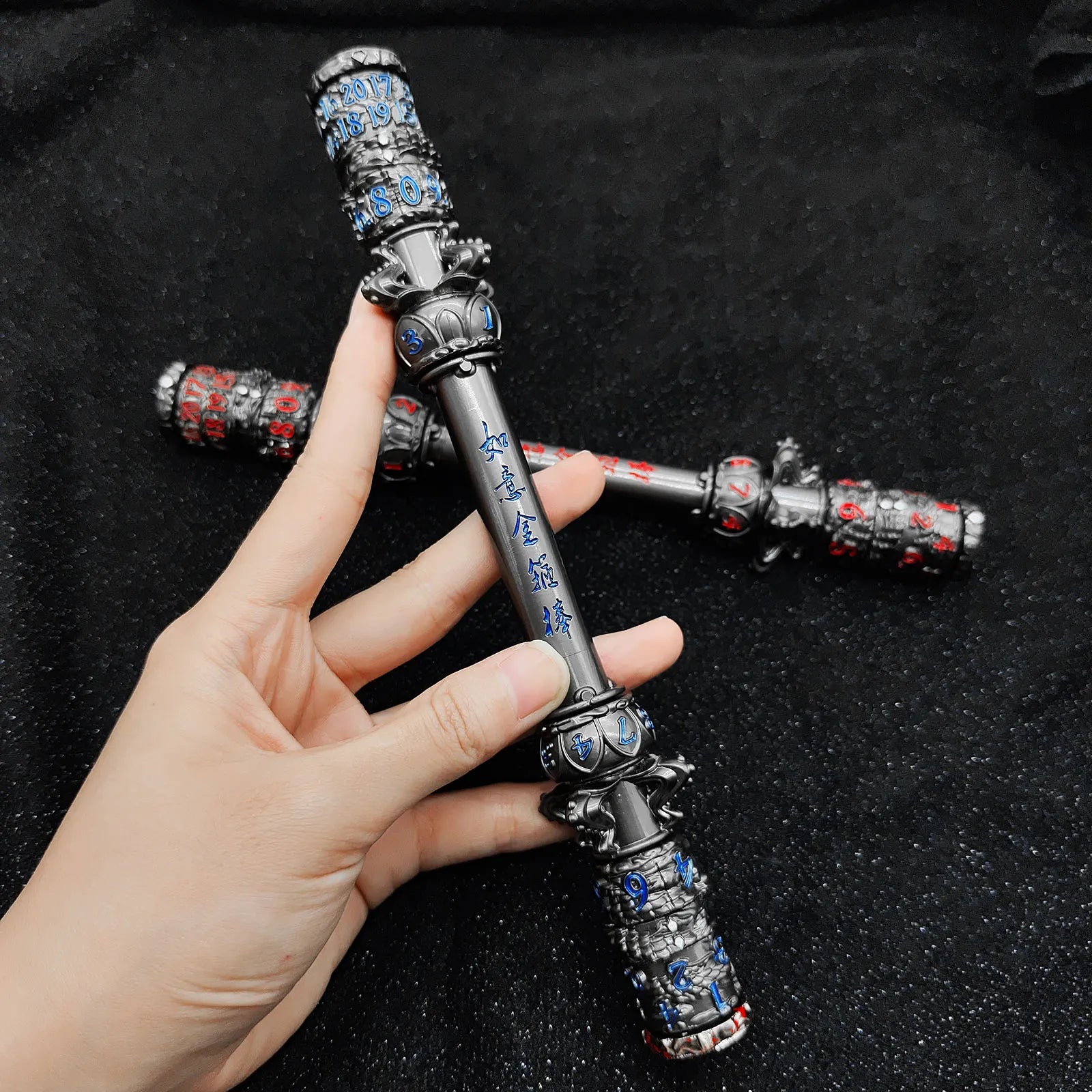 Ruyi Rod of Seven Fates DnD Dice of the Monkey King 7-in-1 Metal Spinner Dice - Unique Dice
