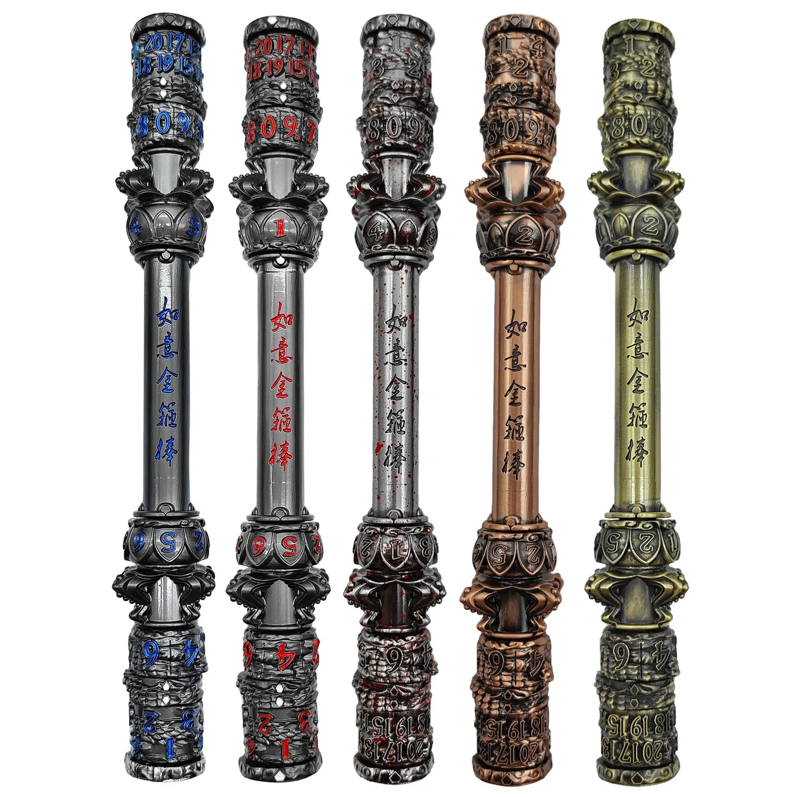 Ruyi Rod of Seven Fates DnD Dice of the Monkey King 7-in-1 Metal Spinner Dice - Unique Dice