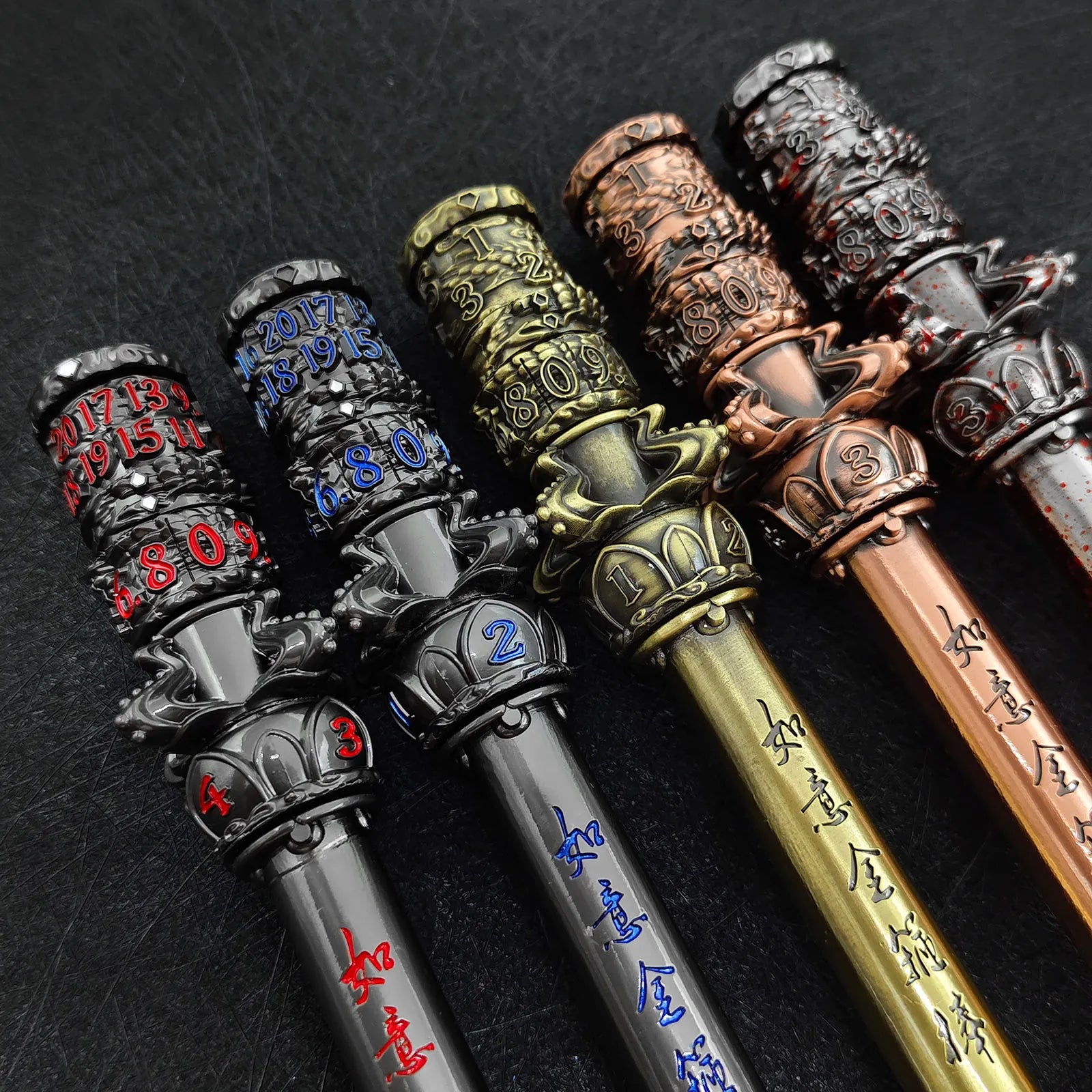 Ruyi Rod of Seven Fates DnD Dice of the Monkey King 7-in-1 Metal Spinner Dice - Unique Dice