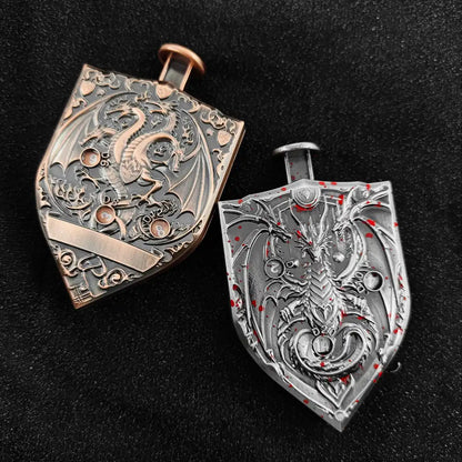 Arcane Shield Dice Spinner-7-in-1 Metal Dice for DnD – D4 D6 D8 D10 D12 D20 Tabletop RPG Dice Spinner