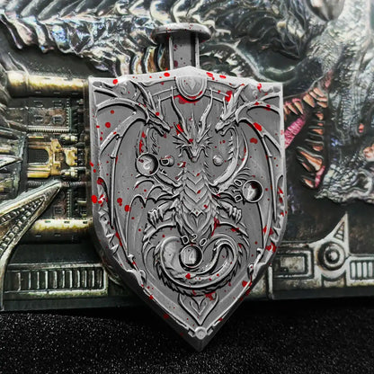 Arcane Shield Dice Spinner-7-in-1 Metal Dice for DnD – D4 D6 D8 D10 D12 D20 Tabletop RPG Dice Spinner