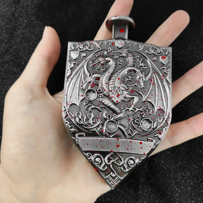 Arcane Shield Dice Spinner-7-in-1 Metal Dice for DnD – D4 D6 D8 D10 D12 D20 Tabletop RPG Dice Spinner