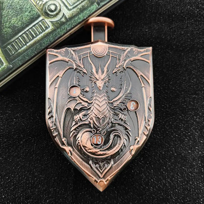 Arcane Shield Dice Spinner-7-in-1 Metal Dice for DnD – D4 D6 D8 D10 D12 D20 Tabletop RPG Dice Spinner