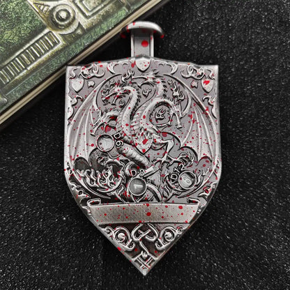 Arcane Shield Dice Spinner-7-in-1 Metal Dice for DnD – D4 D6 D8 D10 D12 D20 Tabletop RPG Dice Spinner