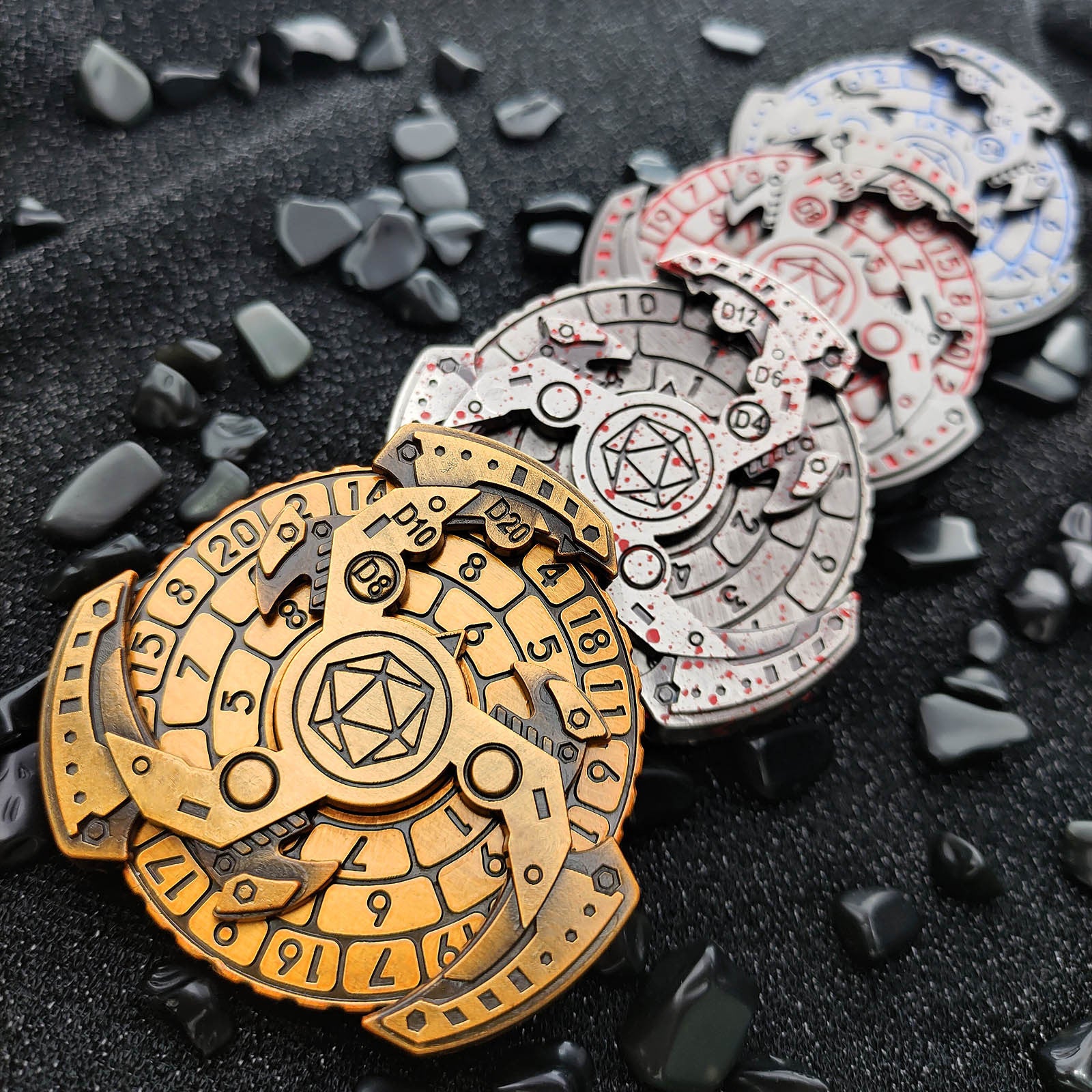 GearForged Spinner Dice Spin and Roll SpinRoller Fidget Spinner Dice