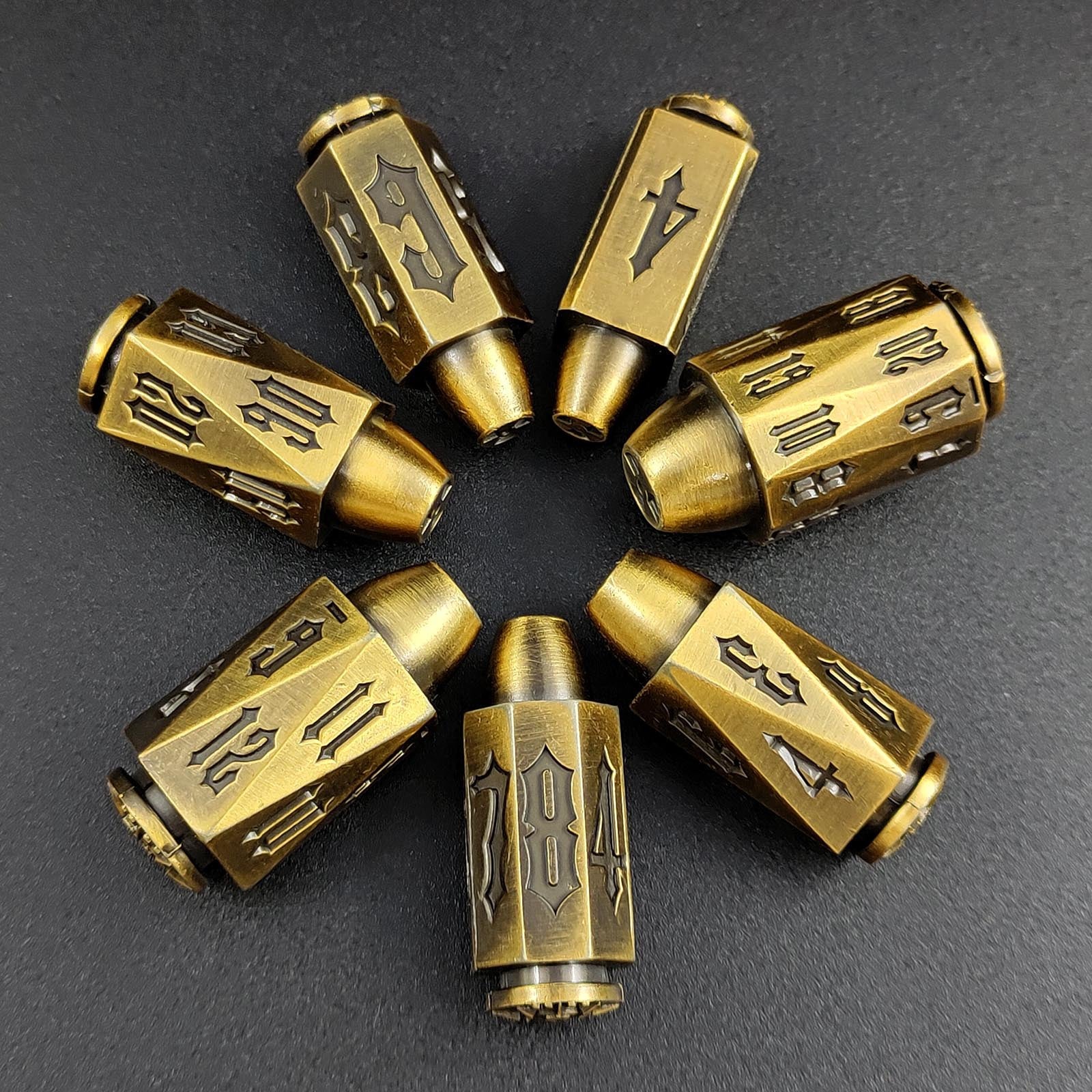 Bullet Spin DND Dice Set - Metallic Rollers Unique Dice