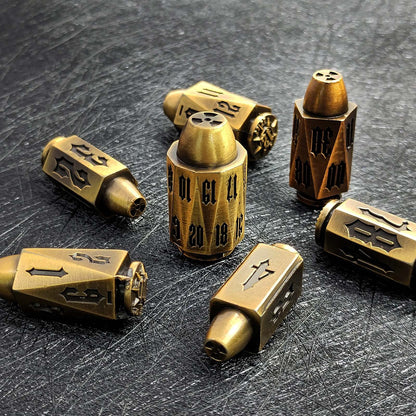 Bullet Spin DND Dice Set - Metallic Rollers Unique Dice