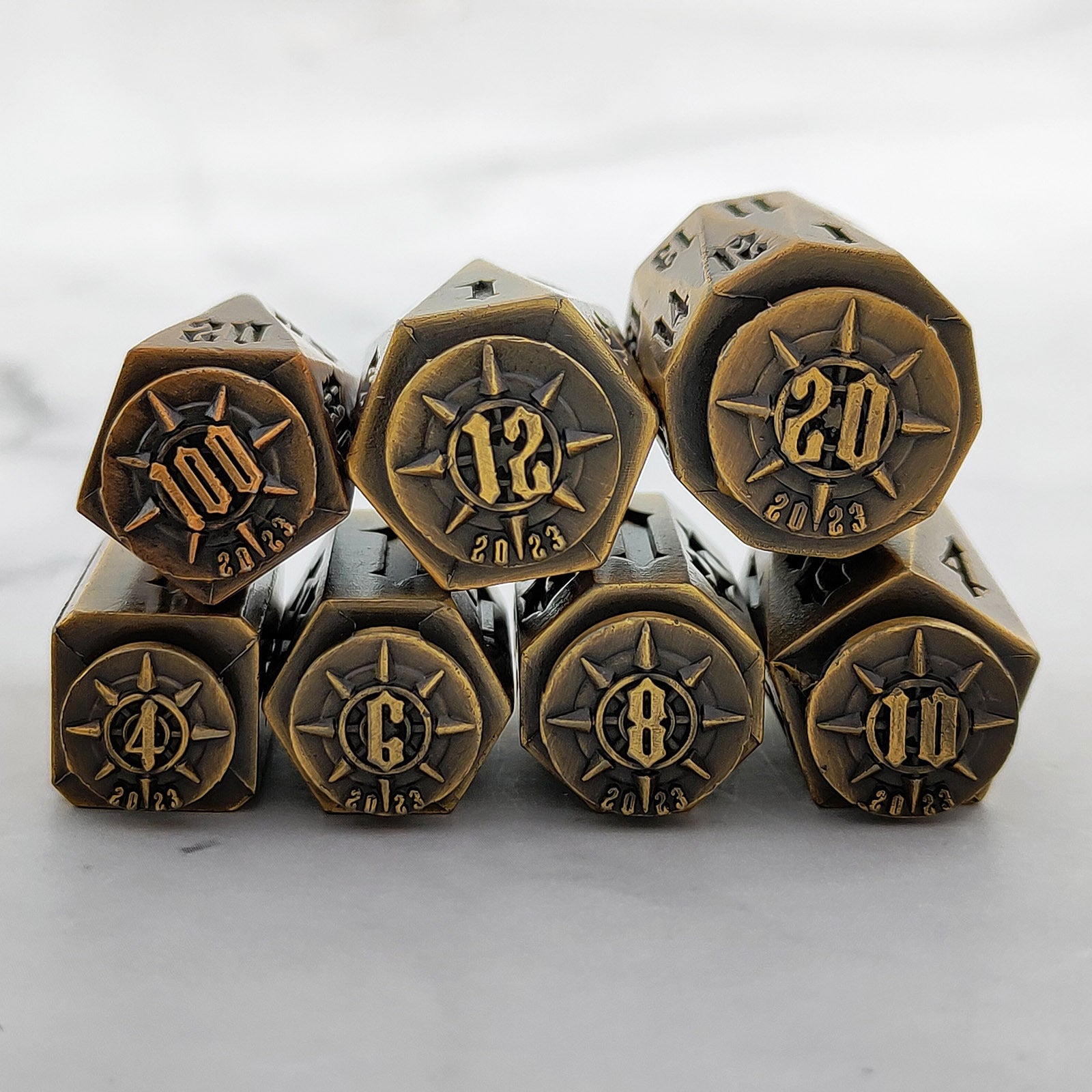 Bullet Spin DND Dice Set - Metallic Rollers Unique Dice