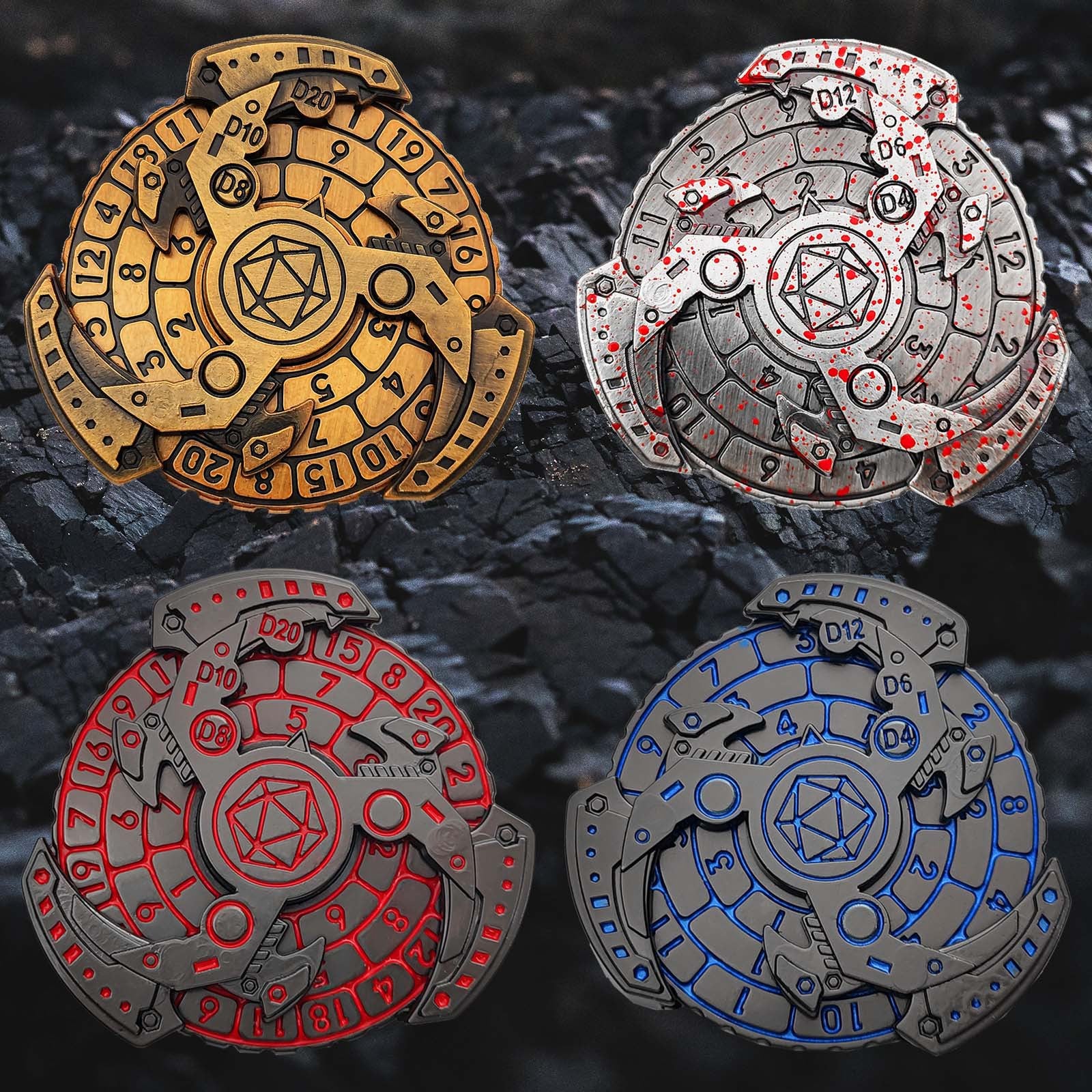 GearForged Spinner Dice Spin and Roll SpinRoller Fidget Spinner Dice