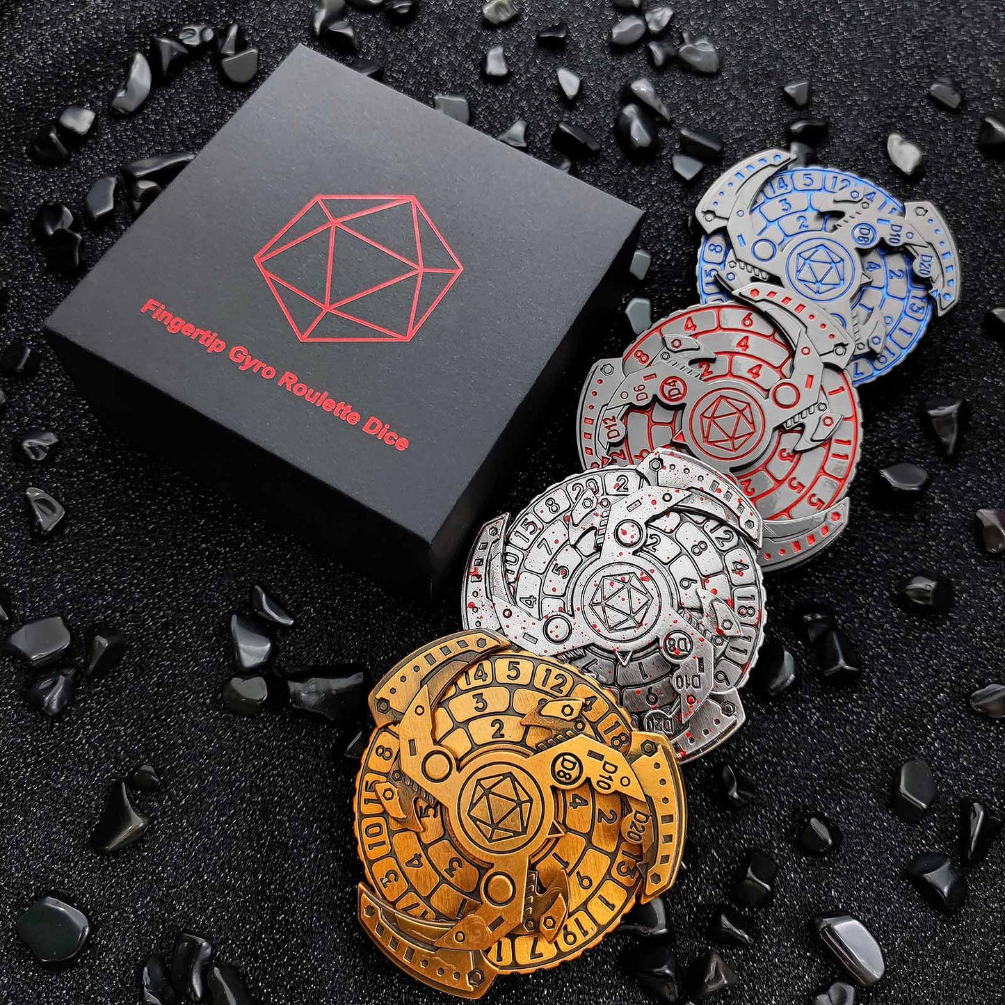 GearForged Spinner Dice Spin and Roll SpinRoller Fidget Spinner Dice