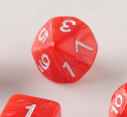 Fire Red Dungeons & Dragons Dice Set(DND Dice Set)