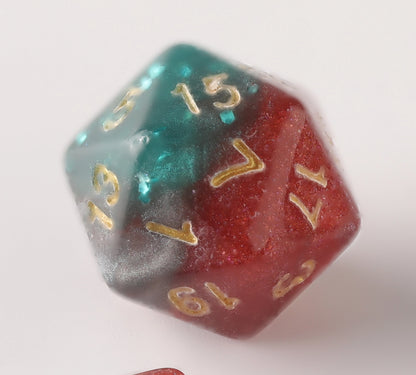 Emerald Gilded Enchantment Dungeons & Dragons Dice Set(DND Dice Set)