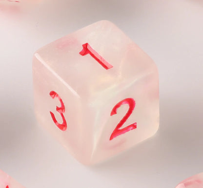 Pink semi-transparent dice Dungeons & Dragons Dice Set(DND Dice Set)