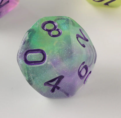 Three-color transparent dice Dungeons & Dragons Dice Set(DND Dice Set)