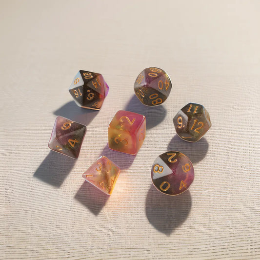 Pink transparent Dungeons & Dragons Dice Set(DND Dice Set)