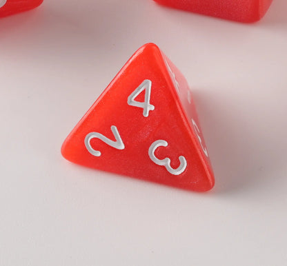 Fire Red Dungeons & Dragons Dice Set(DND Dice Set)