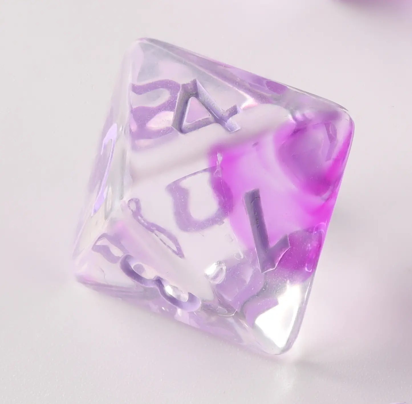 Crystal Clear Pink Dungeons & Dragons Dice Set(DND Dice Set)