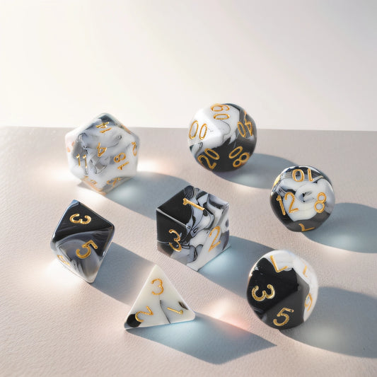 Monochrome Eclipse Dungeons & Dragons Dice Set(DND Dice Set)