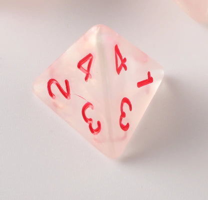 Pink semi-transparent dice Dungeons & Dragons Dice Set(DND Dice Set)