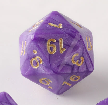 Amethyst Veil Amethyst DND Dice Set - Perfect for Dungeons & Dragons, Tabletop Games, and Educational Activities