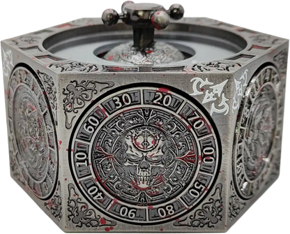Chromatic Dragon's Fortune Dial - Multi-Function D&D Metal Dice with Rotating Dials & Number Wheel