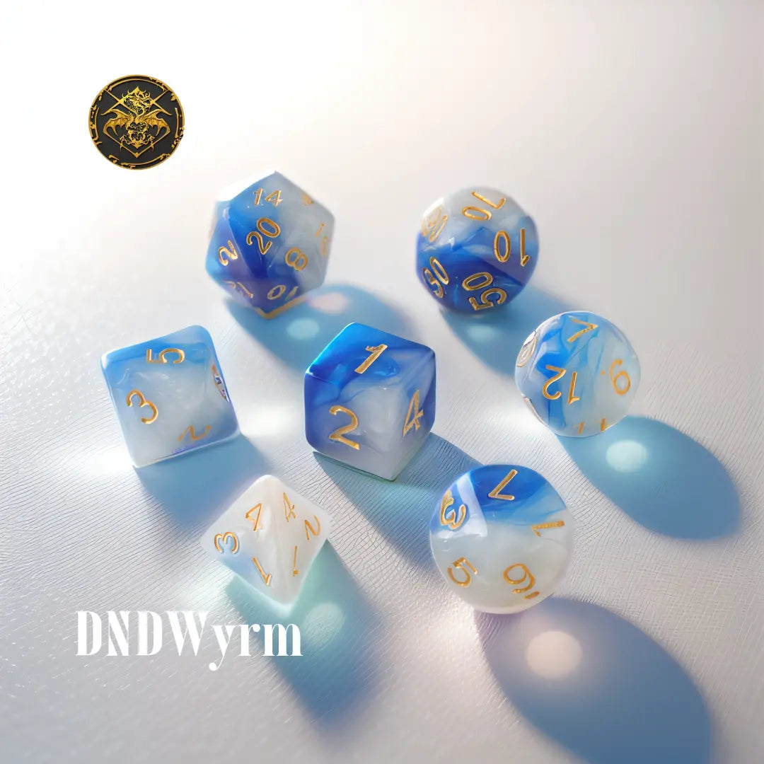 Blue Milk Dungeons & Dragons Dice Set(DND Dice Set)