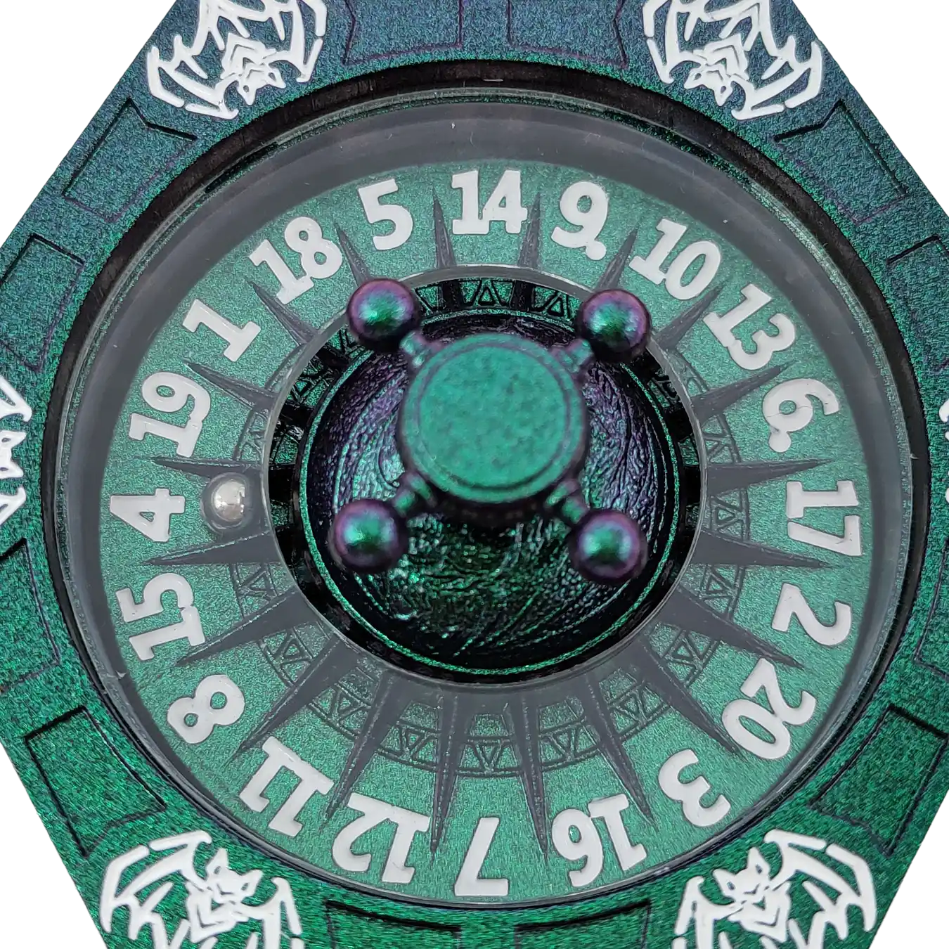 Chromatic Dragon's Fortune Dial - Multi-Function D&D Metal Dice with Rotating Dials & Number Wheel