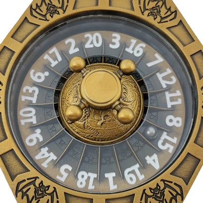 Chromatic Dragon's Fortune Dial - Multi-Function D&D Metal Dice with Rotating Dials & Number Wheel